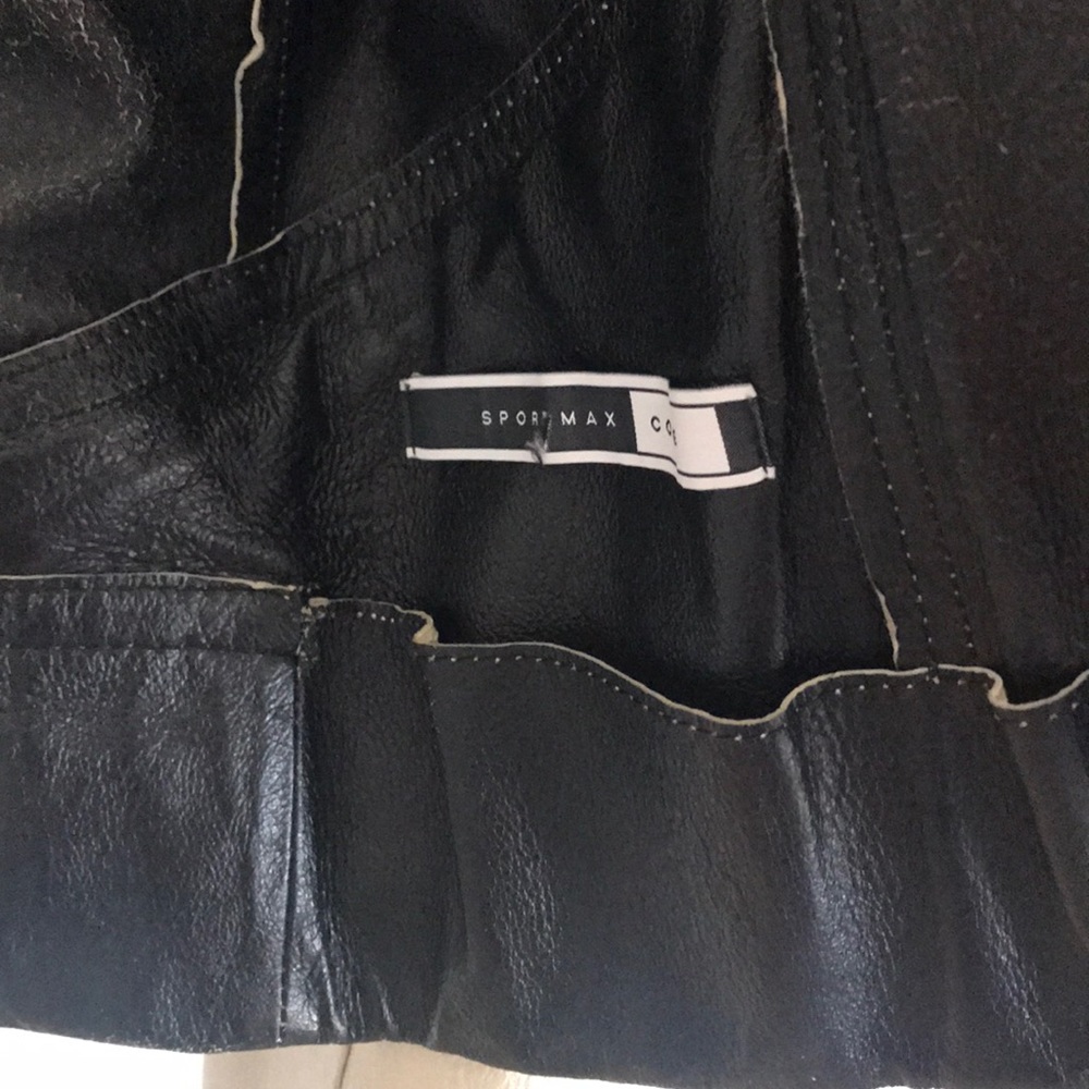 SportMax leather Moto jacket - Picture 4 of 7